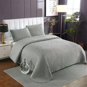Ensemble de couvre-lit en microfibre pour hôtel, surdimensionné, imperméable, en mélange de polyester, pour literie, 3 pièces