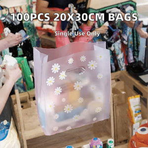 Paquete de 100 Bolsas de Plástico PE Desechables de 20x30cm para Camisetas, con Orificios y Refuerzo Lateral, Precio de Fábrica, Personalizables, Resistentes al Desgarro, Acabado Esmerilado - Product Image 2
