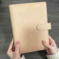 Haute qualité promotionnel coloré magnétique plus proche grand Durable A5 classeur 6 anneaux en cuir Journal classeur feuilles mobiles classeur Clips
