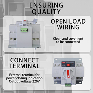 Commutateur <span class=keywords><strong>de</strong></span> transfert <span class=keywords><strong>automatique</strong></span> à double alimentation WCQ2C 6A 63A 2P/3P/4P <span class=keywords><strong>de</strong></span> type PC pour systèmes solaires et alimentation <span class=keywords><strong>de</strong></span> secours, fabriqué en Chine - Product Image 4