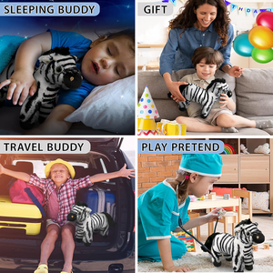 Peluche zèbre rayée personnalisée, jouet en peluche doux et câlin, animal sauvage adorable, poupée pour le jeu, idéal pour <span class=keywords><strong>les</strong></span> cadeaux de fête - Product Image 3