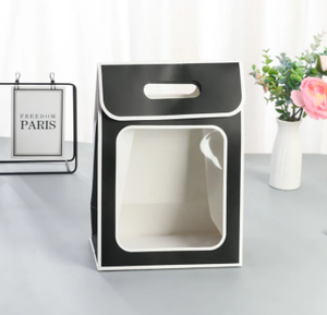 Gói Hoa Túi Giấy Kraft Trắng Trong Suốt Với Cửa Sổ PVC Rõ Ràng - Product Image 2