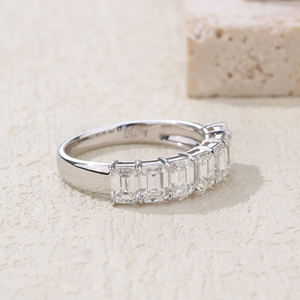 แหวนทองคำขาว2.738CT สีขาว18K สุดหรูแหวนครบรอบการหมั้นแบบธรรมชาติสำหรับงานแต่งงานงานเลี้ยงเครื่องประดับประกายคุณภาพสูงสำหรับสาวๆ - Product Image 6