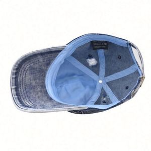 Casquette de baseball tendance toutes saisons pour hommes et femmes, en jean délavé et déchiré, style urbain - Product Image 6