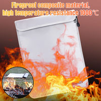 Bolsa de Almacenamiento de Documentos A4 Impermeable con Revestimiento de Silicona, Cierre de Cremallera, Logotipo Personalizado, Resistente al Fuego, Minimalista y Segura para Negocios
