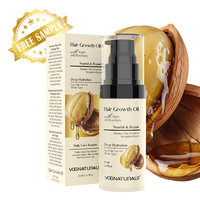Huile de croissance des cheveux OEM à l'argan et au romarin, traitement naturel anti-chute pour le cuir chevelu, favorisant une pousse rapide des cheveux