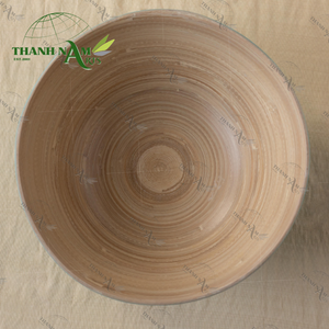 Bol à salade jetable en bambou naturel personnalisé par OEM pour les plats froids utilisation de fruits ou de nouilles ustensiles de cuisine écologiques légers - Product Image 1