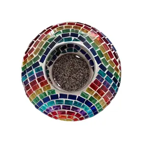 BOCHENG-alimentador de aves de vidrio mosaico, alimentador colgante de neumáticos para decoración de jardín, gran oferta