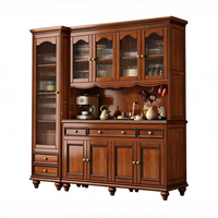 Table console moderne en bois massif, armoire de rangement pour la maison, armoire murale pour le salon, armoire à vin, armoire de cuisine - Durable et grande