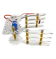 Kit d'apprentissage de pièces détachées DIY pour bras robotisé, kit de création en acrylique, griffe simple sans axe