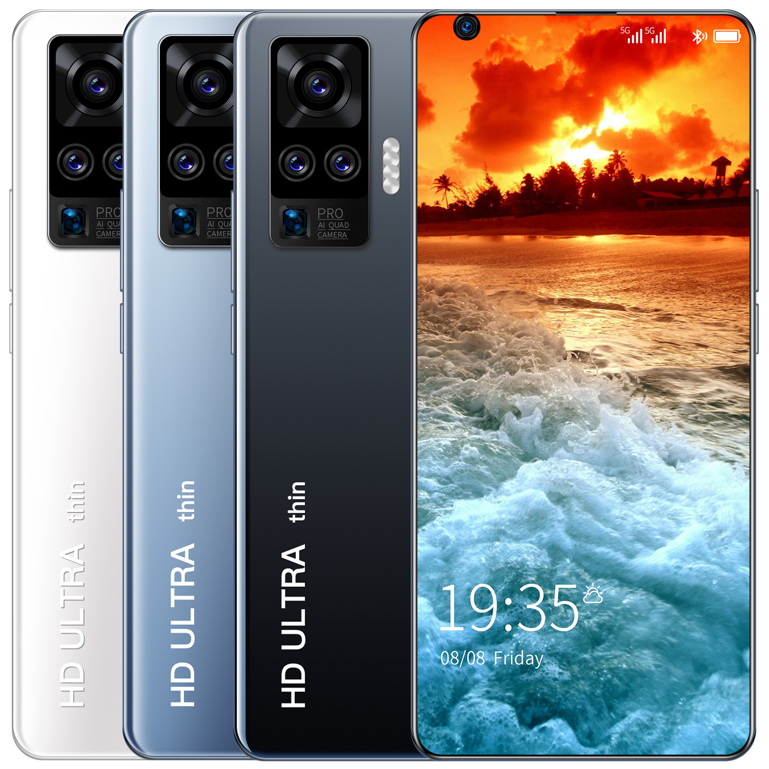 X60 Pro 7,1 дюймов 10 четырёхядерный андроид смартфон 3040x1440 MTK6799 12GB + 512GB 5G, мобильный телефон с функцией 5600 мАч с высокой емкостью, чехол для мобильного телефона