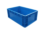 Conteneur de stockage logistique en plastique avec couvercle, 600*400*280mm, pour la promotion des produits alimentaires et l'utilisation en supermarché, idéal pour la chaîne d'approvisionnement.