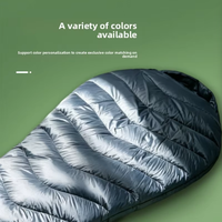 Sac de couchage de type momie en duvet d'oie blanc à 90 % pour adultes, tissu en nylon, léger et portable, équipement de camping d'hiver en plein air