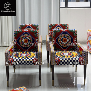 Fauteuil en tissu haut <span class=keywords><strong>de</strong></span> gamme, <span class=keywords><strong>chaise</strong></span> <span class=keywords><strong>de</strong></span> salle à manger moderne <span class=keywords><strong>de</strong></span> luxe pour villa, élément <span class=keywords><strong>de</strong></span> <span class=keywords><strong>parquet</strong></span> en mosaïque personnalisé exquis, <span class=keywords><strong>chaise</strong></span> <span class=keywords><strong>de</strong></span> salle à manger en tissu - Product Image 4