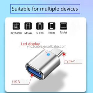 <b>Type</b>-<b>C</b> <b>to</b> <b>USB</b> 3.0 <b>Adapter</b> with Led for <b>USB</b> Flash Drive Universal Android Phone Mouse Keyboard <b>USB</b> <b>C</b> OTG <b>Adapter</b> - Product Image 4