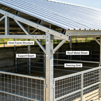 Structure en acier léger préfabriquée pour bergerie / hangar à moutons / grange à moutons, bâtiment agricole personnalisé pour élevage de bétail