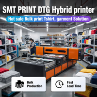 Imprimante numérique pour t-shirts avec système d'impression sérigraphique à base blanche, machine d'impression hybride pour vêtements, pour la production de vêtements personnalisés