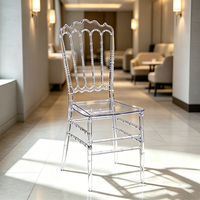 Chaise Ghost en acrylique transparent empilable sur mesure, durable, pour salle à manger, vente en gros, location pour mariages et banquets