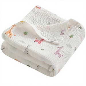 Manta Envolvente para Bebé <span class=keywords><strong>de</strong></span> Muselina Hipoalergénica <span class=keywords><strong>de</strong></span> 2 Capas, Ligera, para Recién Nacidos, para Cuna, Cochecito, Viajes, con Dibujos Animados - Product Image 1