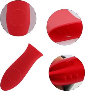 Hot Selling Cast Iron and Plastic Silicone <b>Pan</b> <b>Handle</b> Cover Non-Slip Heat-Resistant Pot <b>Handle</b> Sleeve Essential Cookware Parts - Product Image 3