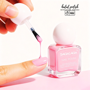 Esmalte de <span class=keywords><strong>Uñas</strong></span> Halal con Logotipo Personalizado SAGALAGA, Transpirable, Permeable al Agua, Apto para Wudu, Vegano, No Tóxico, Desprendible, Venta al Por Mayor - Product Image 3