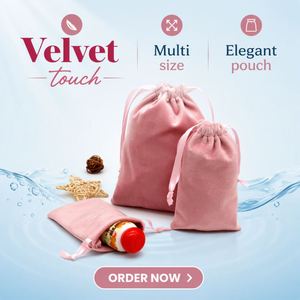 Pochette à cordon en velours luxueuse et douce personnalisée, sac anti-poussière confortable pour chaussures, vêtements et sacs à main avec logo - Product Image 2