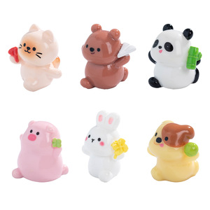 Figurines de petits animaux en résine, décoration de jardin pour maison de poupée, ornement de voiture, thème de sortie printanière - Product Image 5