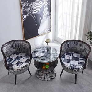 Chaises de jardin <span class=keywords><strong>en</strong></span> rotin d'<span class=keywords><strong>osier</strong></span> et de teck Mobilier d'extérieur relaxant <span class=keywords><strong>en</strong></span> bois - Product Image 2