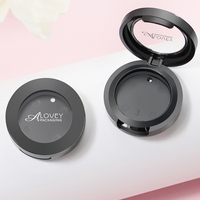 Estuche compacto mini circular con ventana para sombra de ojos individual, estuche vacío para polvos compactos con ventana, estuche mini para sombra de ojos