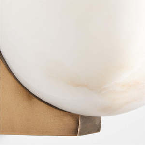 Applique murale en laiton et albâtre naturel, style Ando, <span class=keywords><strong>LED</strong></span>, pour hôtel <span class=keywords><strong>de</strong></span> luxe, chevet et couloir, vente en gros usine transfrontalière - Product Image 3
