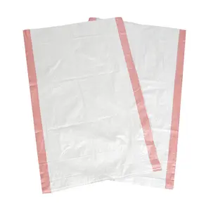 Saco de polipropileno tecido para alimentação de grãos de milho e feijão, saco de plástico de 50kg, 25kg, 50kg, 100kg, saco costela de ráfia