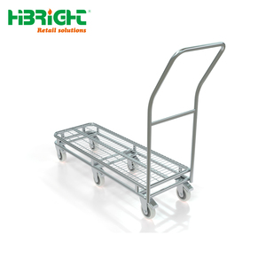 Heavy Duty 6-Wheel Stock Picking <b>Trolley</b> Industrial U-Boat <b>Platform</b> Truck with Dual Handles for Narrow Aisle Logistics - Product Image 2