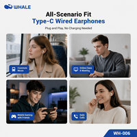 Écouteurs filaires noirs WHALE TC avec fil, vente en gros, écouteurs filaires et casques musicaux, pour écouteurs filaires Apple