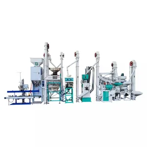 Full set 1000kg/h automatic rice mill machine rice milling plant rice mill line