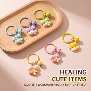 Nouvel Arrivage Porte-clés Photo Numérique 3D Coloré, Breloque de Sac en Caoutchouc Mignonne Kawaii Dessin Animé, Pendentif Polyvalent Tendance pour Filles et Étudiantes - Product Image 2