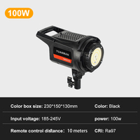Profesyonel Video ışığı uzaktan kumanda Video ışığı Ra85 100W 185V 245V 3200K 6500K 360 ° açı ayarı LED fotoğraf ışığı