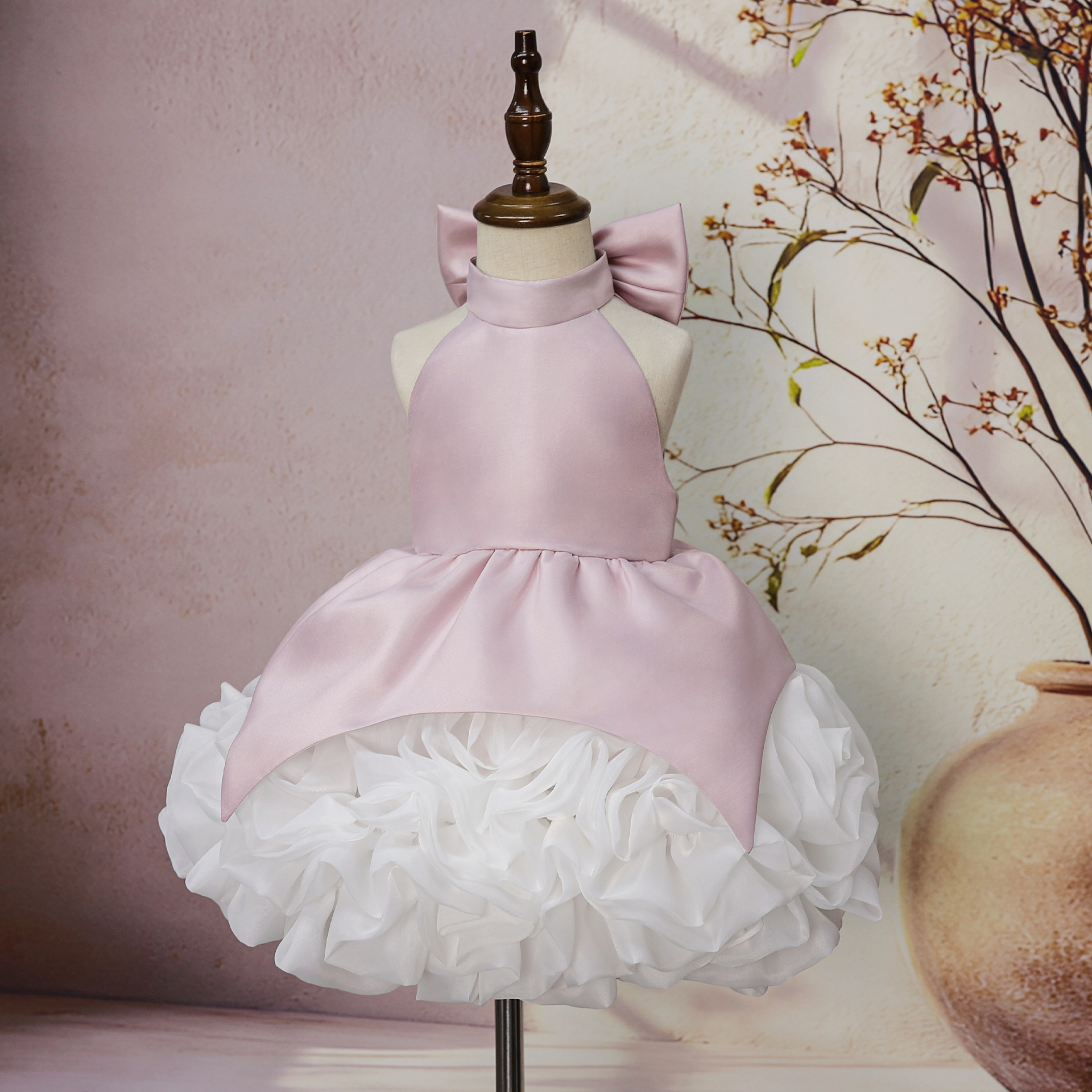 Pink Gown For Baby Pink Dusty Rose Sparkle Baby Dress -1st Birthday Outfit  Baby Girls Gifts