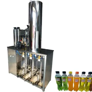 Guangzhou Semi-Automatische Handmatige 6-Heads Kleine Sodawater Koolzuurhoudende Drank Frisdrank Vulmachine Met Co2-menging