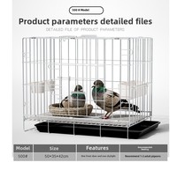 Cage à pigeons boîtier à oiseaux grande cloison pliable en métal massif galvanisé écologique Cages et maisons pour animaux de compagnie bouton Han Han Pet 5kg