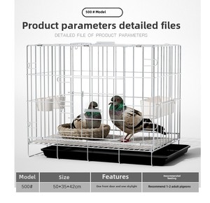 Gabbia per piccioni alloggiamento per uccelli grande divisorio pieghevole in metallo solido eco-friendly galvanizzato per animali domestici gabbie e case pulsante Han Han Pet 5kg - Product Image 5
