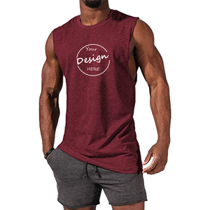 Logo con stampa personalizzata da uomo in bianco da palestra sport muscoloso allenamento semplice canotta per <span class=keywords><strong>Fitness</strong></span> abbigliamento con canotta e canotta <span class=keywords><strong>Bodybuilding</strong></span> da uomo - Product Image 2