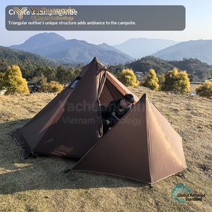 Carpa Trigone Tipo V de una Sola Capa, Nailon 20D Ignífugo, Carpa de Camping para Tres Estaciones - Product Image 4