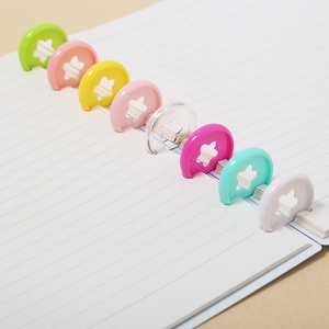 Phong Cách Mới Đa-Màu Nhựa Expander Nhẫn DIY Máy Tính Xách Tay Kế Hoạch Nấm Clasp Với Sao Đĩa Cho Thư Mục Tập Tin Phụ Kiện - Product Image 6