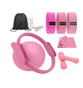 Juego de 9 Anillos de <span class=keywords><strong>Pilates</strong></span> Ecológicos de EVA y NBR de 2.2 lb, Círculo Mágico, Bandas de Resistencia para Yoga, Kit de Cinta Métrica con Peso, Accesorios para el Hogar - Product Image 1
