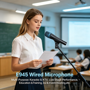 Professional <strong>E945</strong> Wired Dynamic Microphone High Fidelity XLR Mic for Live Stage Performance Education Speech Business Meeting - Product Image 1