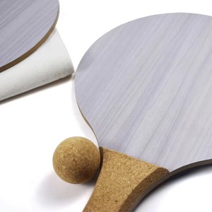 Set di Racchette da Spiaggia in Legno con Manici in Sughero e Palla, Giochi all'Aperto, Divertimento in Giardino, <span class=keywords><strong>Attività</strong></span> Ricreative per Famiglie - Product Image 4