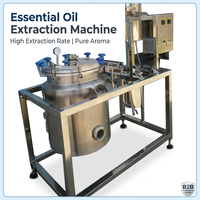 Machine d'extraction d'huile essentielle de vanille de haute qualité pour la Distillation d'huile végétale de fleur d'arachide de citron de plante de feuille d'olive de lavande