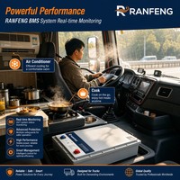 Batterie LiFePO4 25,6 V 210 Ah pour climatiseur de stationnement de camion, puissance de démarrage, cycle profond, étanche IP67, lithium-ion