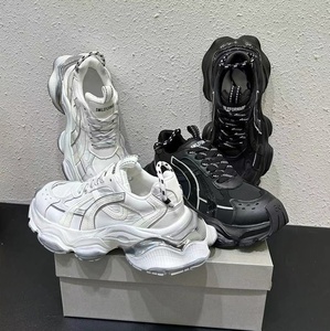 Baskets à plateforme épaisse pour femmes, en maille patchwork, à semelles épaisses, à lacets, pour la marche en plein air, chaussures de sport décontractées - Product Image 4
