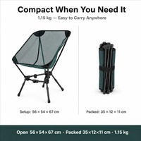 Chaise pliante d'extérieur ultra-légère en aluminium pour la pêche, la plage, la randonnée et le camping - Design portable en forme de lune triangulaire